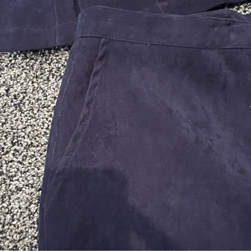 Vintage LANA LEE 3 Pce Suede-Like Dark Blue Suit Set | Size 14 - Picture 8 of 15